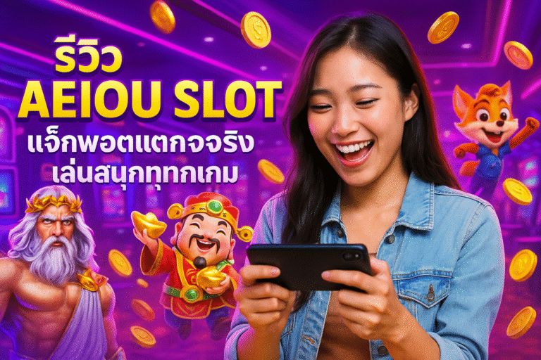 รีวิว AEIOU SLOT แจ็กพอตแตกจริง เล่นสนุกทุกเกม