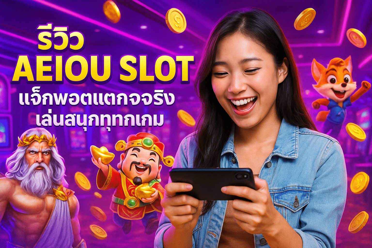 รีวิว AEIOU SLOT แจ็กพอตแตกจริง เล่นสนุกทุกเกม