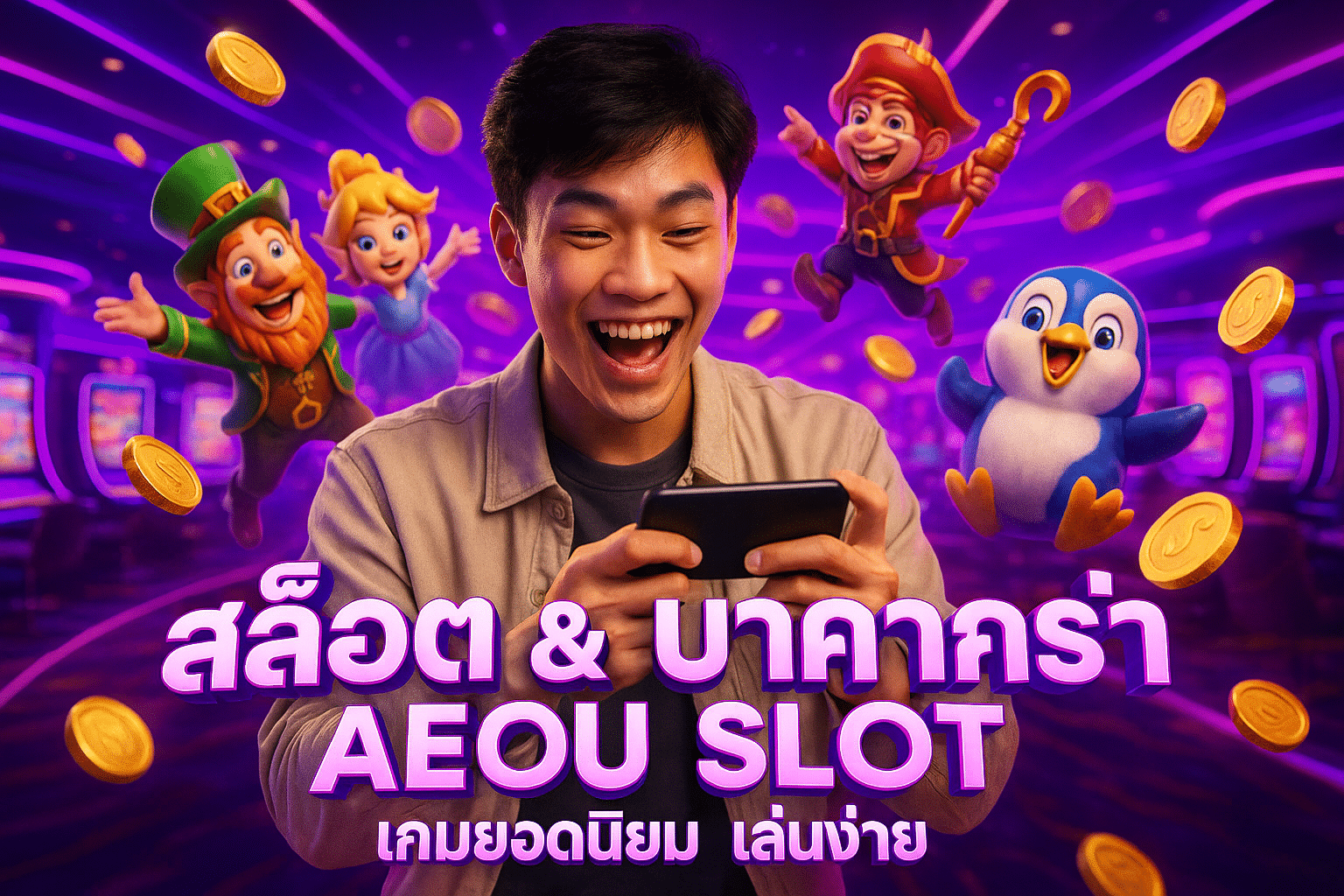 สล็อต บาคาร่า AEIOU SLOT เกมยอดนิยม เล่นง่าย