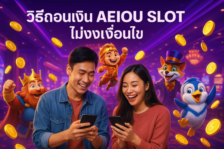 วิธีถอนเงิน AEIOU SLOT ไม่งงเงื่อนไข